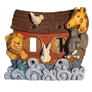 Noahs Ark Decor Double Light Switch Plate Cover 1996 by Figi